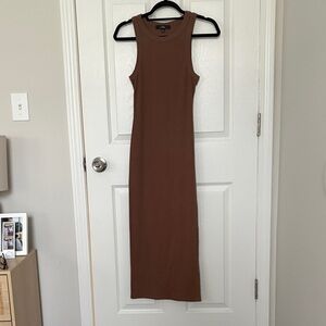 Lulu's Chic Brown Maxi Dress